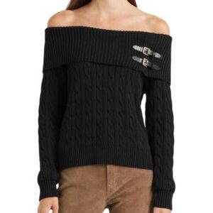 Lauren Ralph Lauren Off-the-Shoulder Cable Sweater